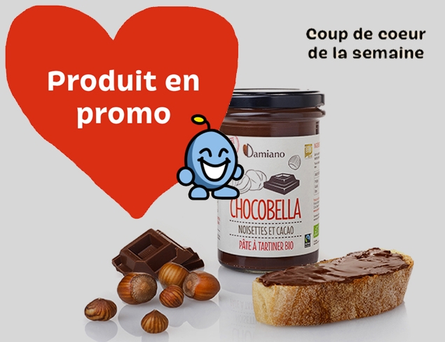 Produit de la semaine pate à tartiner chocolat noisette sans huile de palme