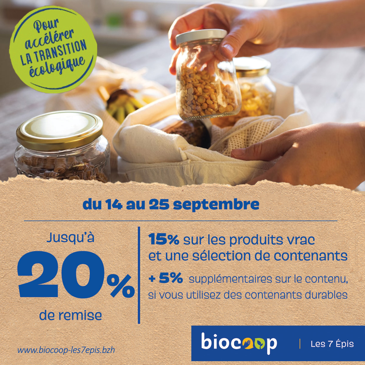 20% de réduction sur le rayon vrac