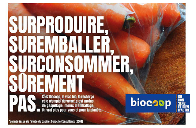 Des carottes emballées dans un sac plastiques.. nooooon !